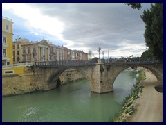 Murcia City Centre South part - Puente de los Peligros, Murcia's oldest bridge, crosses the Segura River.
